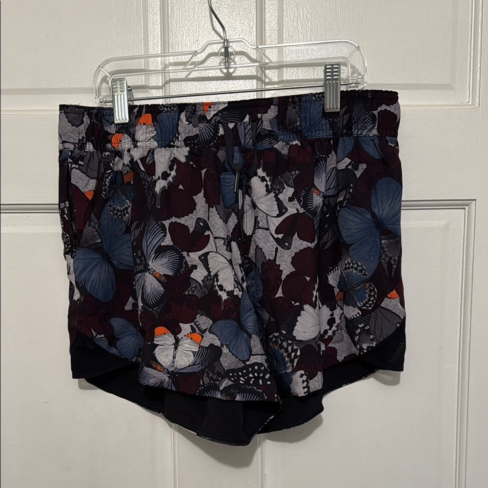 Lululemon Athletica Black and Blue butterfly Shorts - reversible